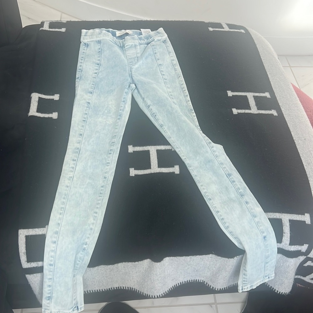 Super stretch high rise denim jeggings Abercrombie and Fitch, legging jeans, Xs